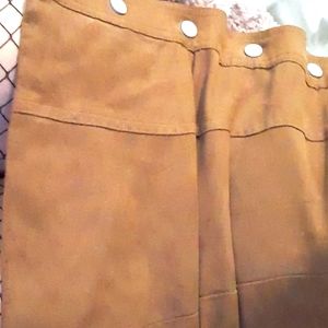 Fall orange button up skirt